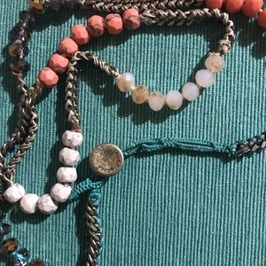 Chloe + Isabel coral wrap bracelet